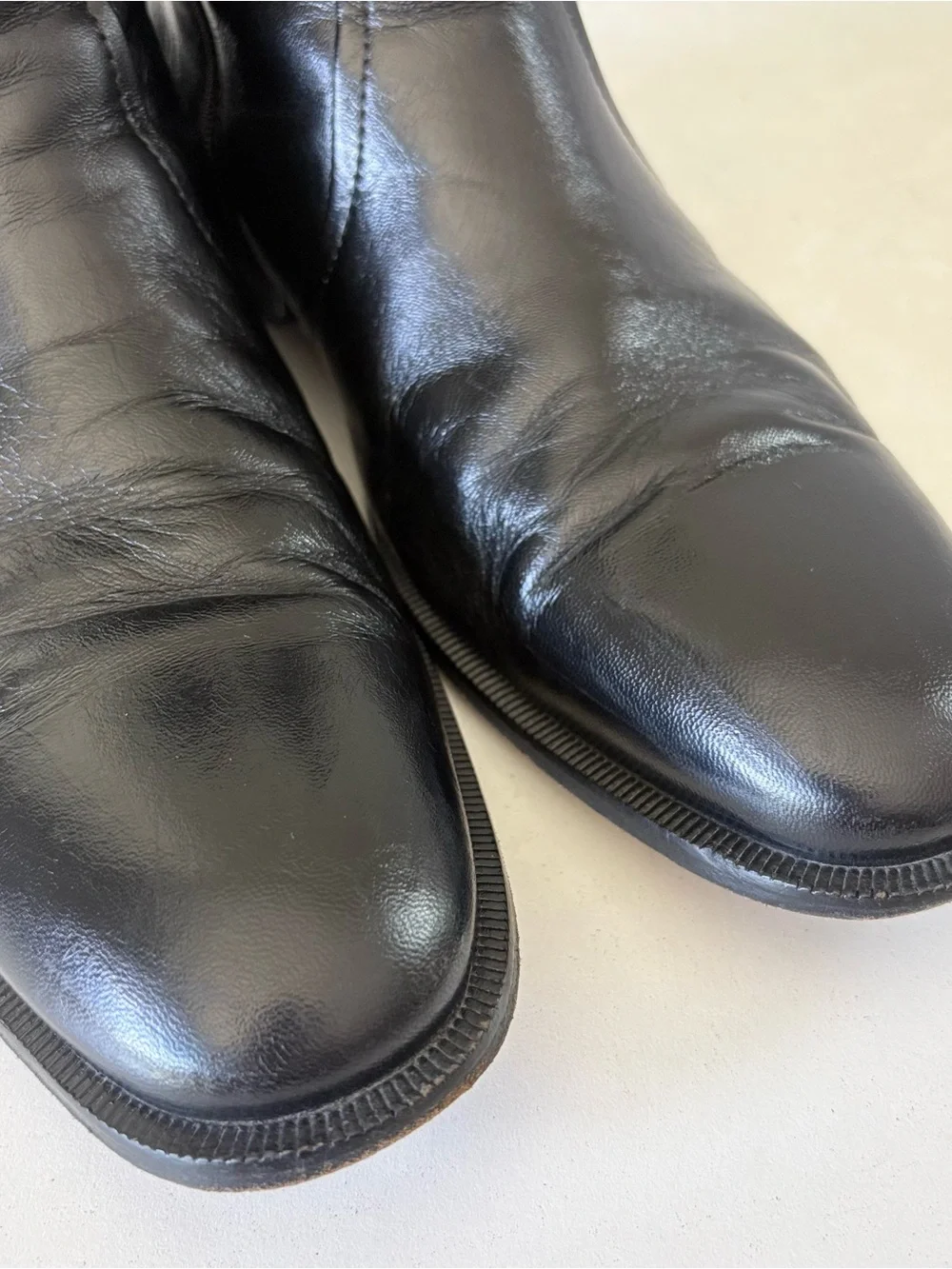 Broletto Black Full Leather Chukka Boots Zip Men’s Size 8 M Made in Italy